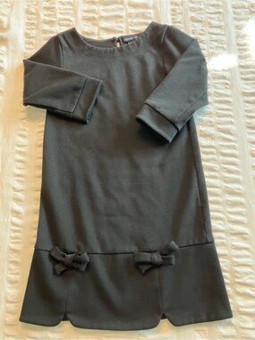 GAP Black Bow-Trim Formal Girls Dress